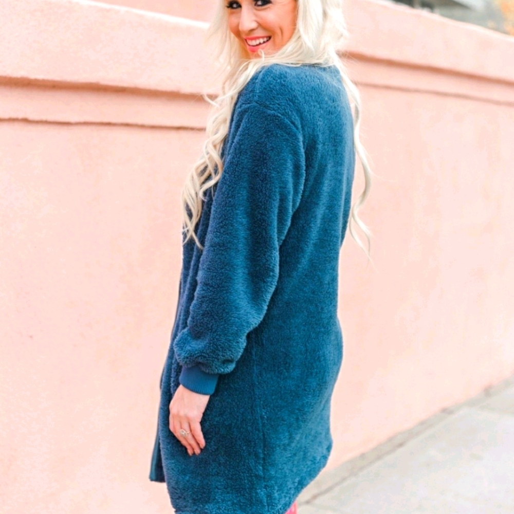 Promesa teddy bear duster slate blue Medium